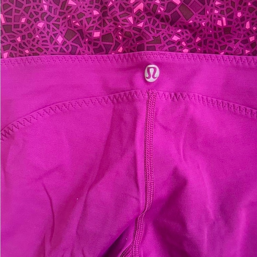 Purple Cropped Leggings - Picture 2 of 4